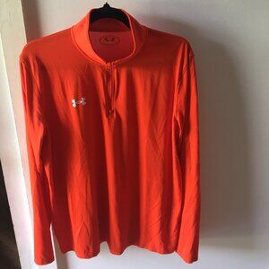 Men’s Medium Under Armour Orange Half Zip NWOT